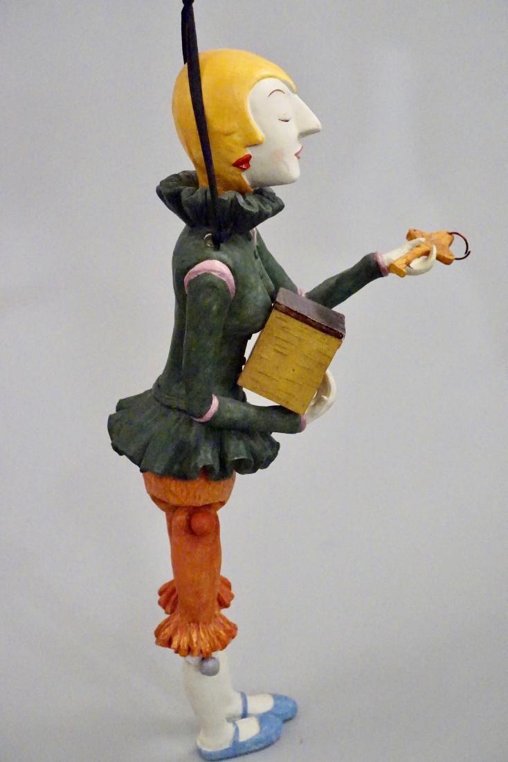 Key to My Heart Hanging Marionette Doll by Judie: Key to My Heart Hanging Marionette Doll by Judie Bomberger Hanging Folk Art Puppet 14 1/2 inches tall.
