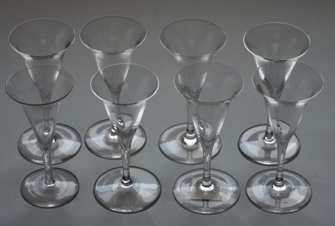Antique Baccarat Stemware Clear Glass Cordials Lot of 8 (1 of 8)
