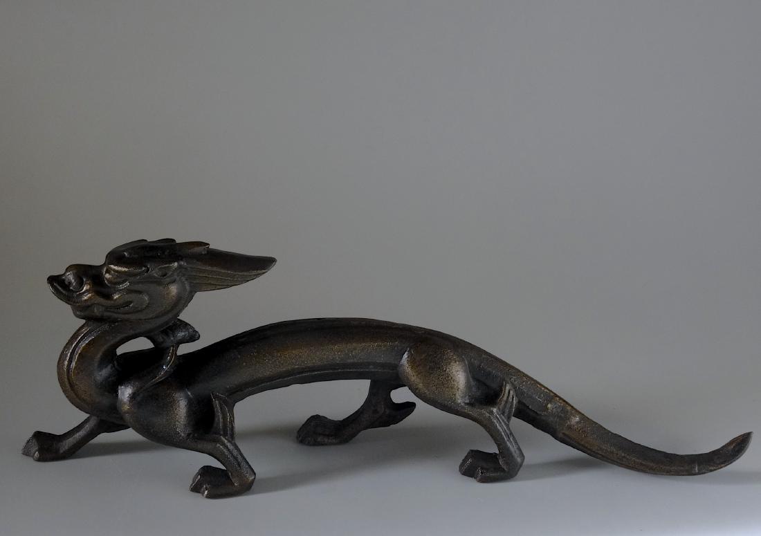 Antique Cast Iron Dragon Doorstop Oriental Style (1 of 6)