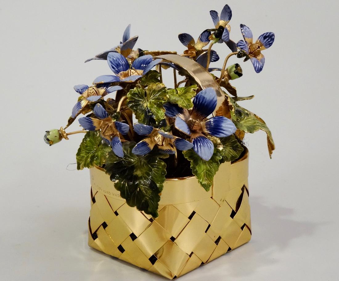 Cartier Virtu Vermeil Sterling Silver Basket Enameled (1 of 7)