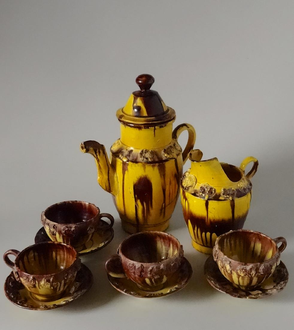Antique French Provincial Yellow Ware Faience Coffee (1 of 10)