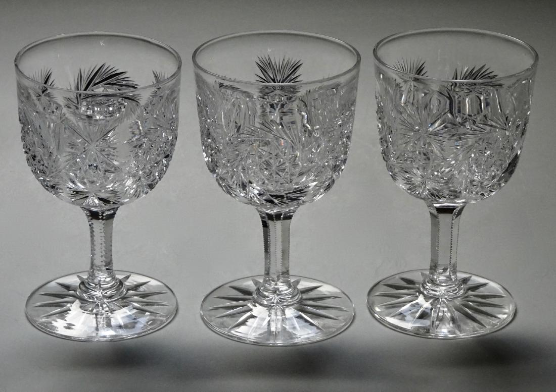 American Brilliant Cut Glass ABP Crystal Stem Glass Lot (1 of 8)