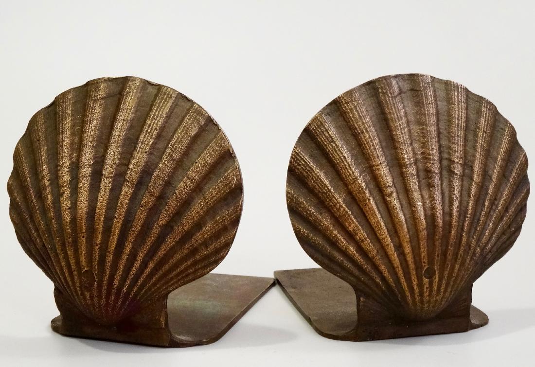 Vintage Brass Shell Bookends (1 of 5)