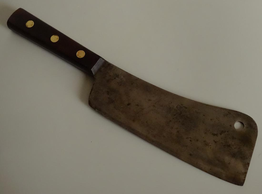 Antique Butcher Cleaver High Carbon Steel #62 (1 of 4)