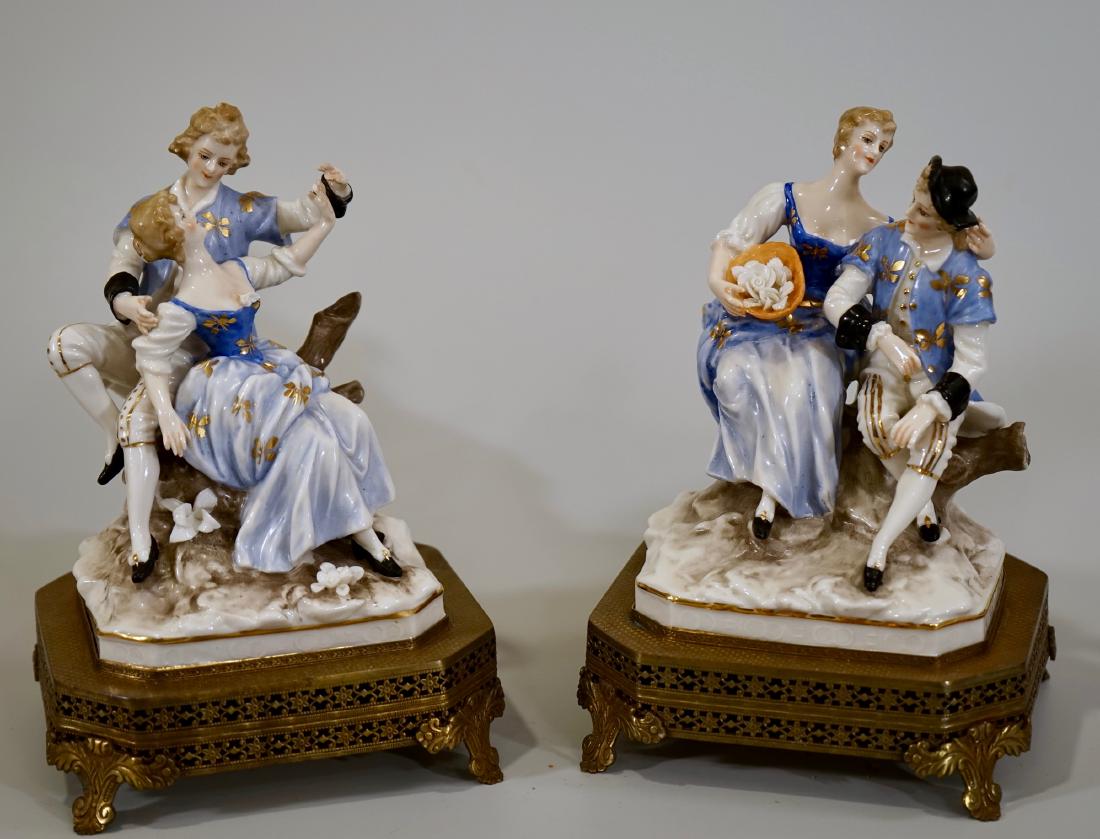 Vintage German Courting Couple Porcelain Figurines on (1 of 9)
