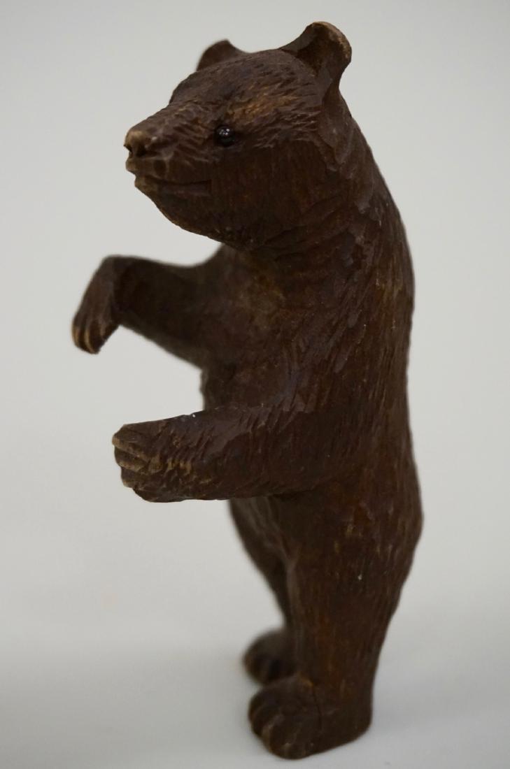 Small Black Forest Carved Bear Figurine Glass Eyes (1 of 10)