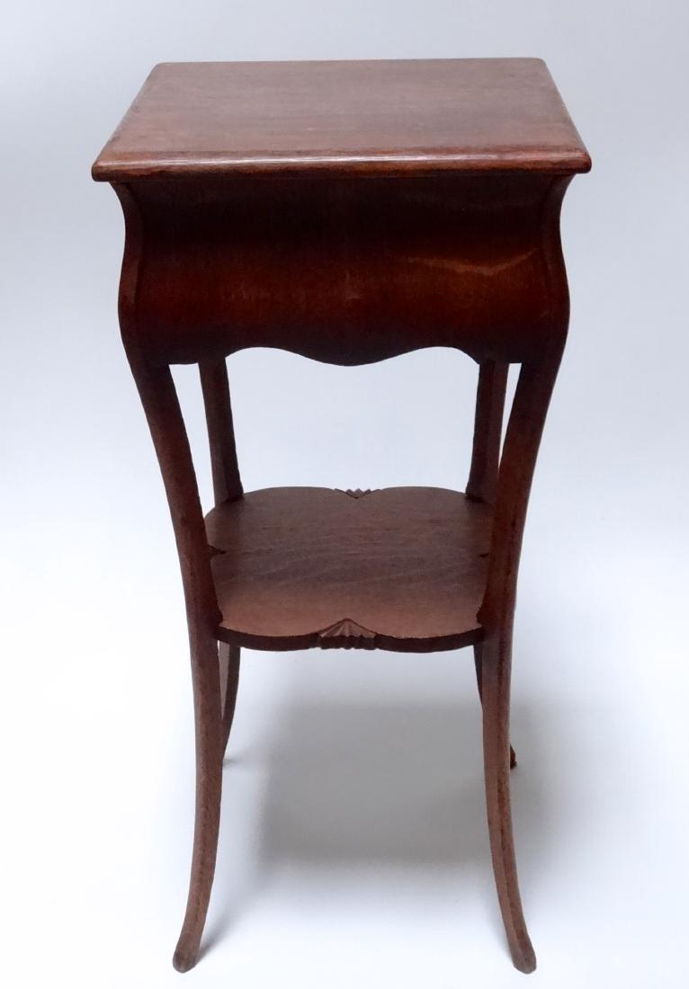 Antique Victorian Tiger Oak Lamp Plant Stand (1 of 8)