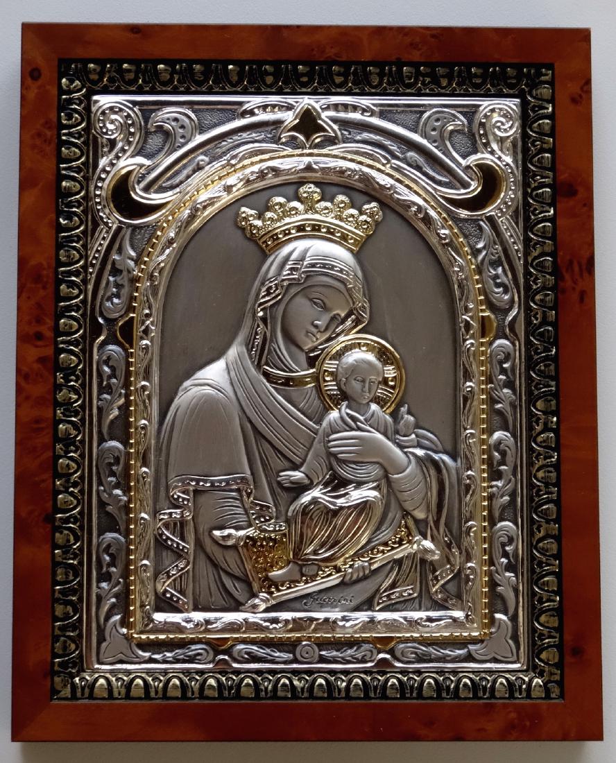Italian Sterling Silver Icon Parcel Gilded Madonna (1 of 6)