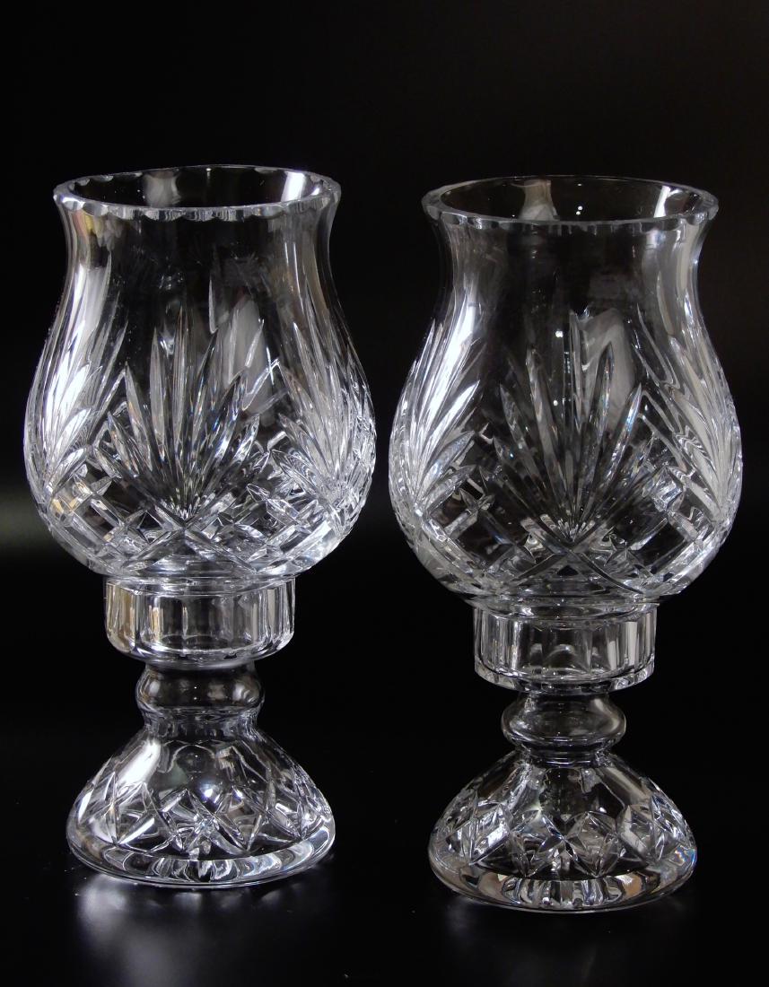 Heavy Crystal Hurricane Glass Candleholder Lusters with (1 of 8)