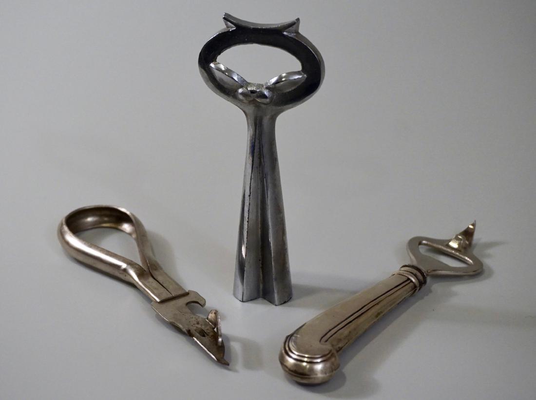 Vintage Beer Cap Bottle Openers Lot of 3 One Sterling (1 of 4)