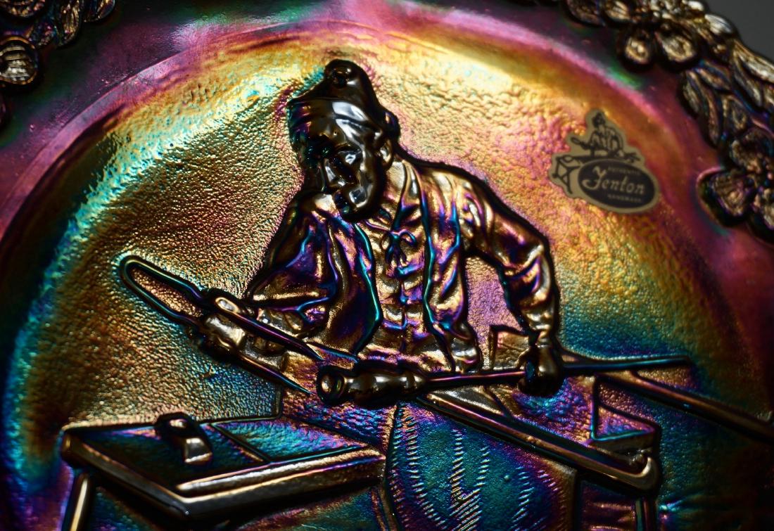 Fenton Iridescent Carnival Glass Collector Plate Glass (1 of 5)