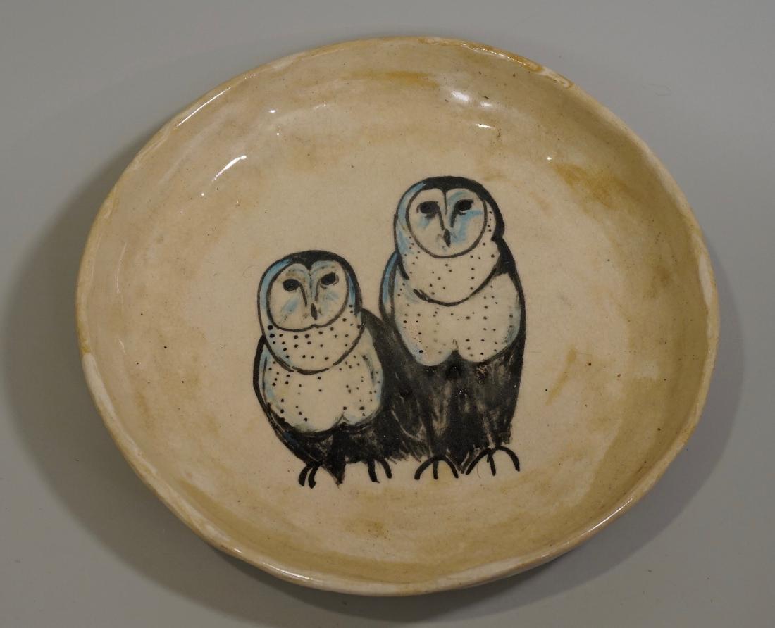 Owl Pottery Bowl Mid Century Modern Studio Ceramic Hand (1 of 5)
