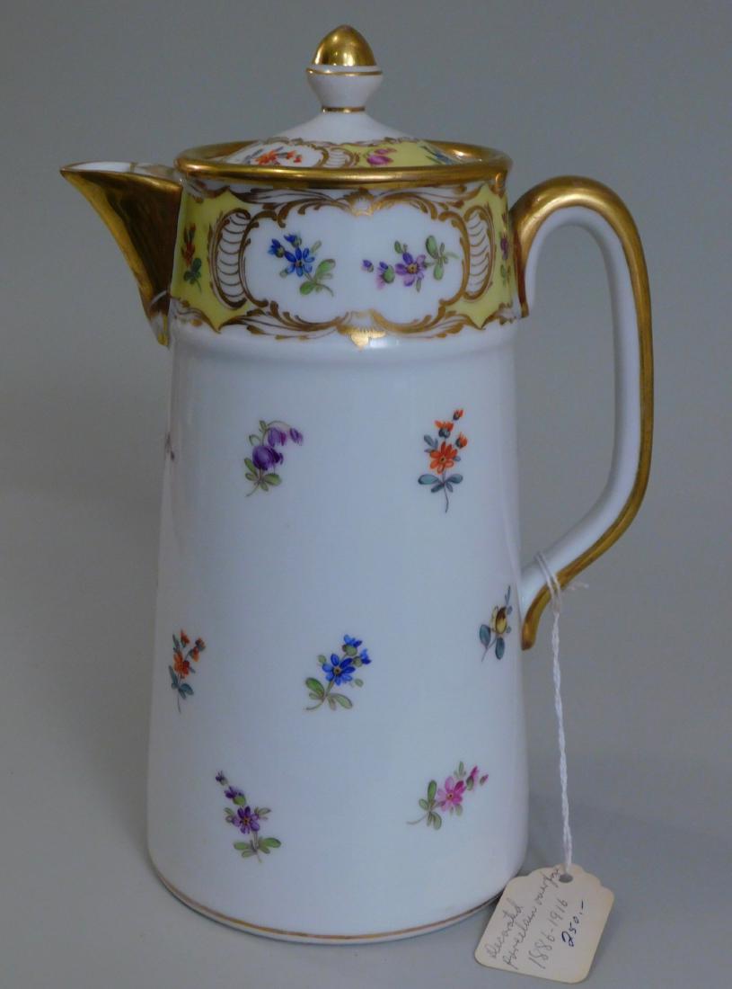 Richard Klemm Dresden Flowers Chocolate Pot German (1 of 5)
