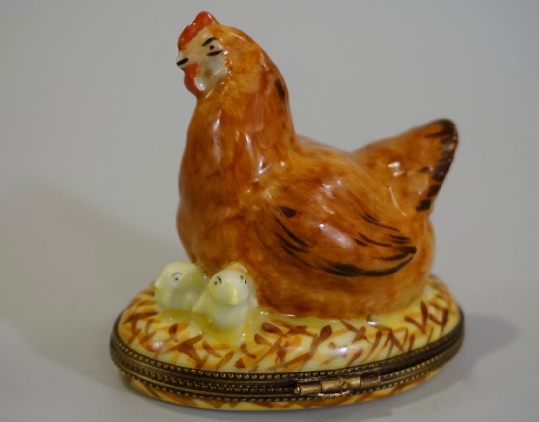 Limoges France Porcelain Figural Hen Chicken Box (1 of 6)