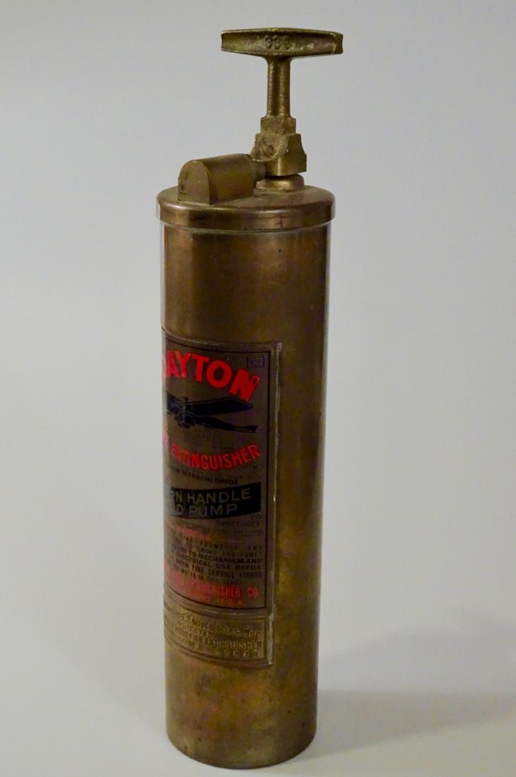 Rare Vintage Dayton Brass Fire Extinguisher Discharged (1 of 8)