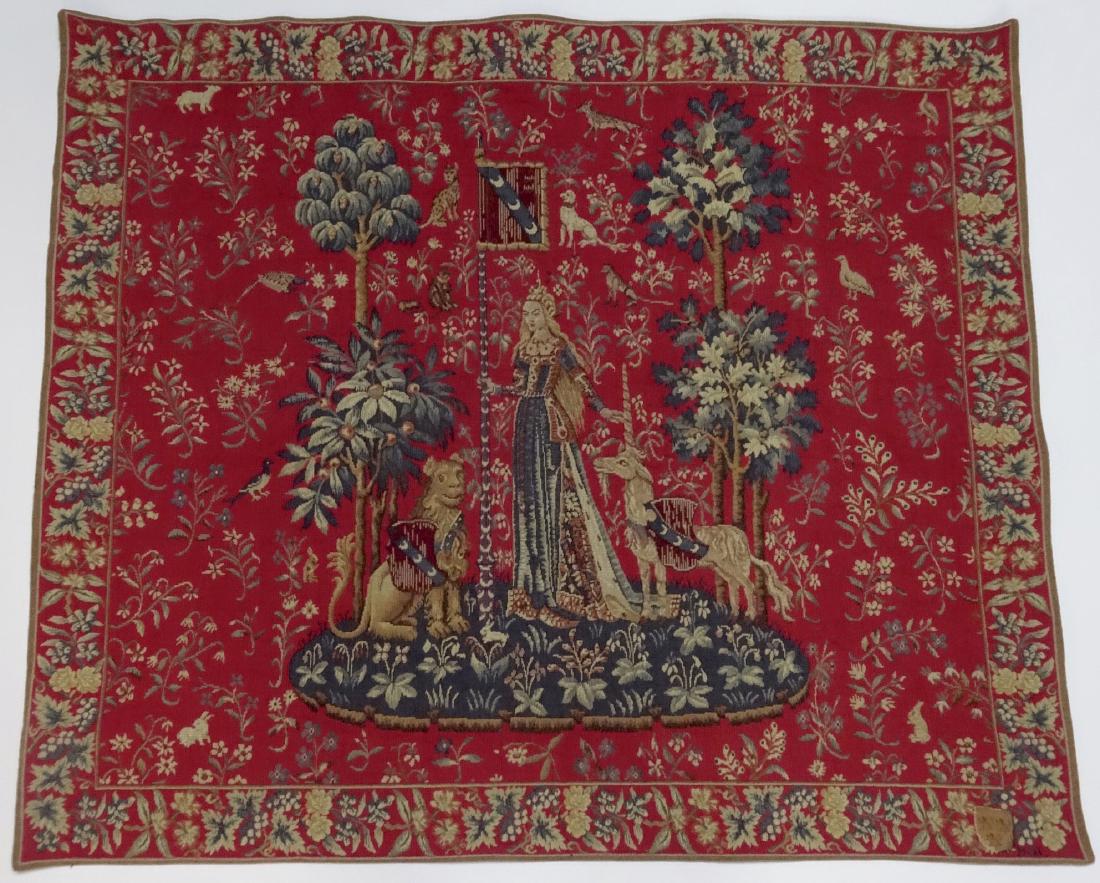 Vintage French Medieval Style Tapestry Wall Hanging (1 of 3)
