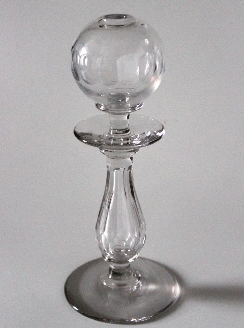 French Antique Cut Crystal Lace Maker Whale Oil Lamp: French Antique Cut Crystal Lace Maker Whale Oil Lamp Approximately 10 3/8 inches tall.