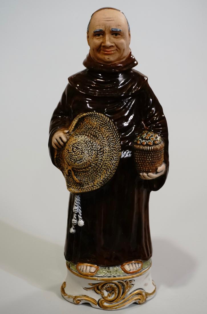 Italian Capodimonte Majolica Monk Figural Decanter (1 of 7)