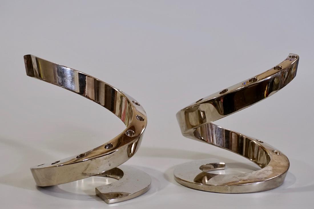 Modern Bertil Vallien Dansk Spiral Candlesticks Pair (1 of 7)