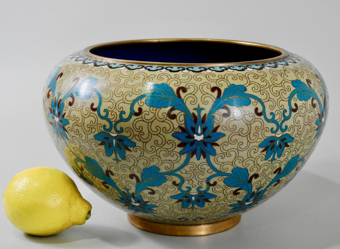 Large Chinese Cloisonne Enamel Bowl Jardiniere Planter (1 of 6)
