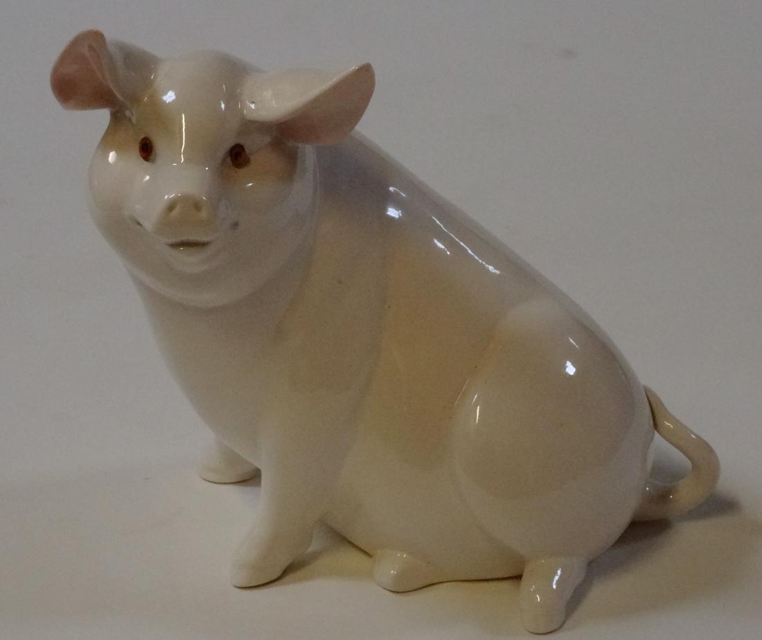 Blanc De Chine Ceramic Pig Figurine Glass Eyes (1 of 5)