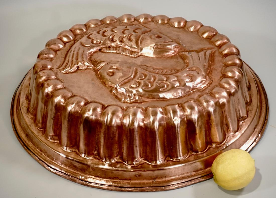 Italian Copper Oval Mold Fishes Kitchen Decor Wall (1 of 6)