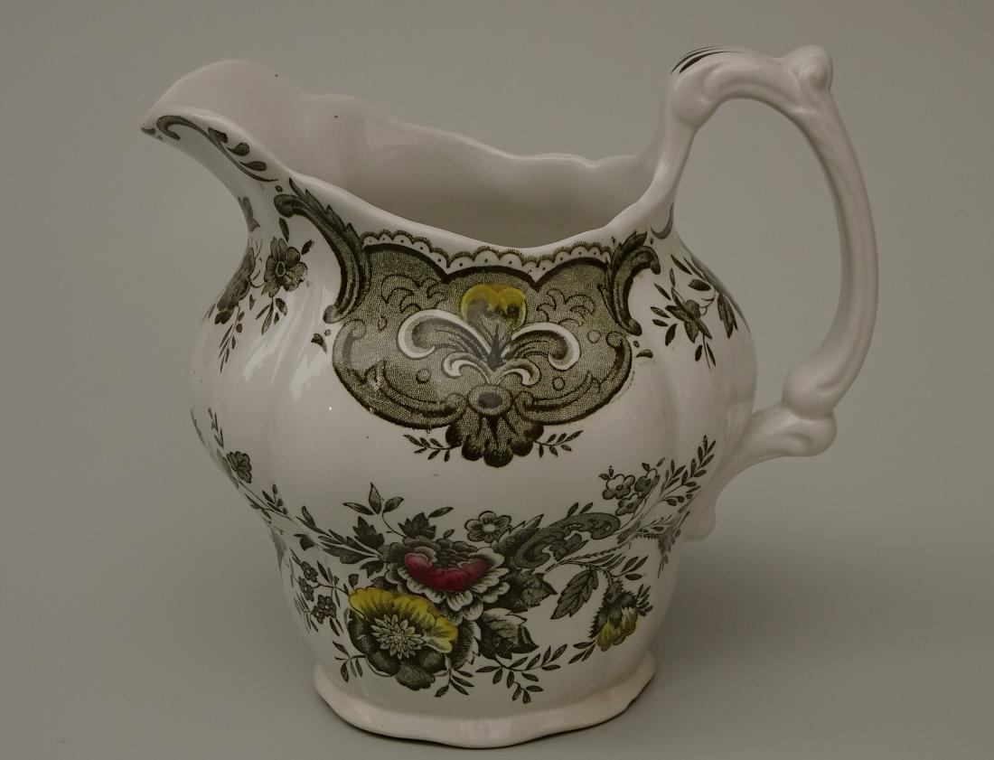 English Windsor Multicolor Trasferware China Pitcher (1 of 7)