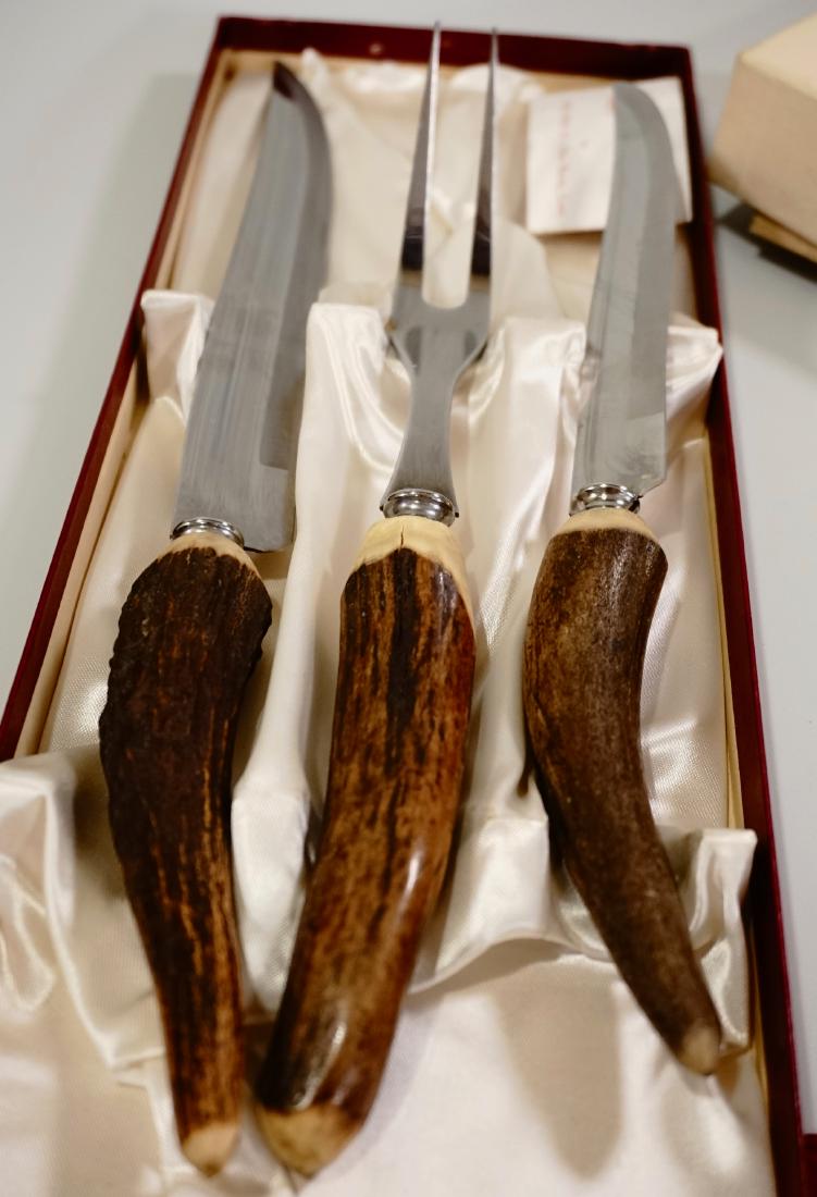 Antler Handle Carving Set Voos Co. USA (1 of 6)