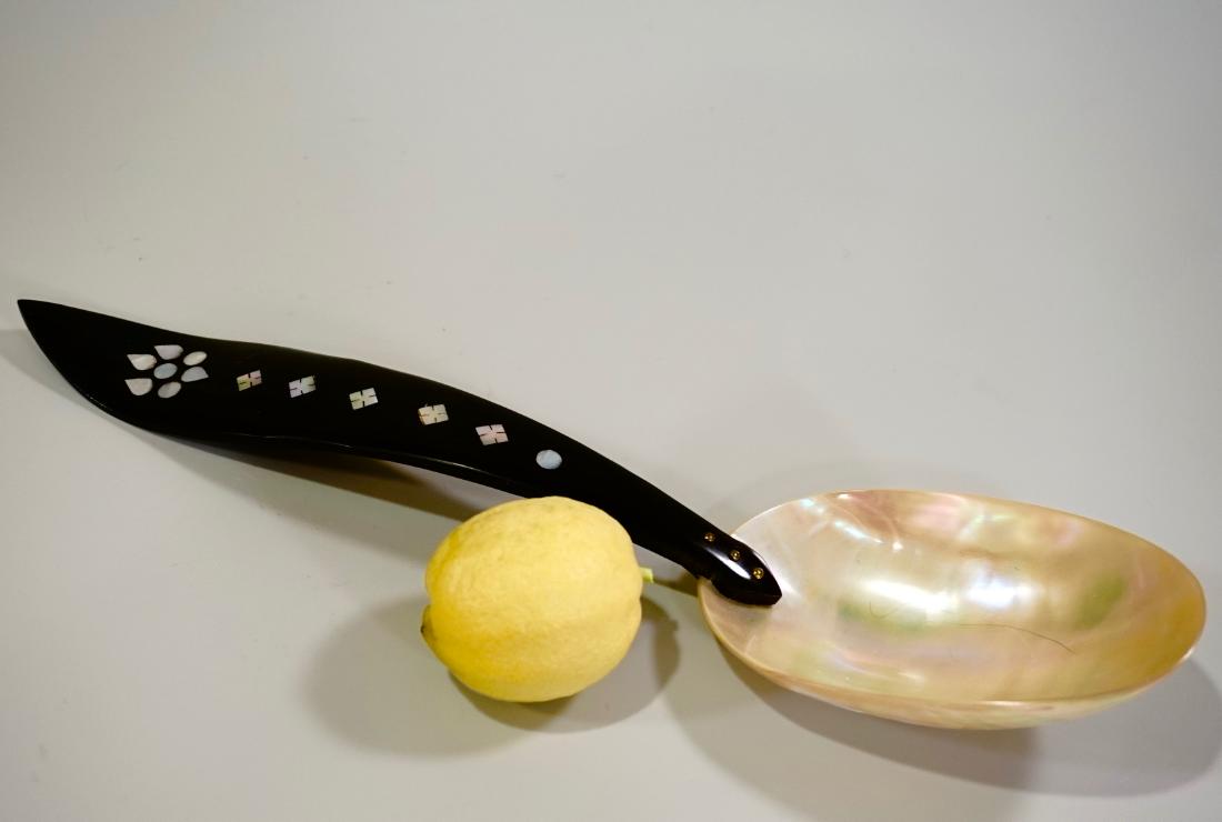 Antique MOP Ladle Victorian Horn Handled Mother of (1 of 7)