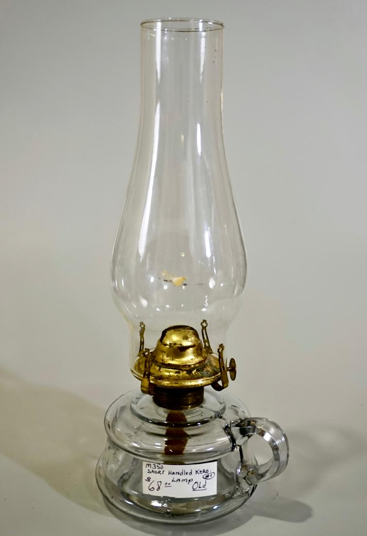 Vintage Clear Glass Chamber Kerosene Finger Lamp Hand (1 of 5)