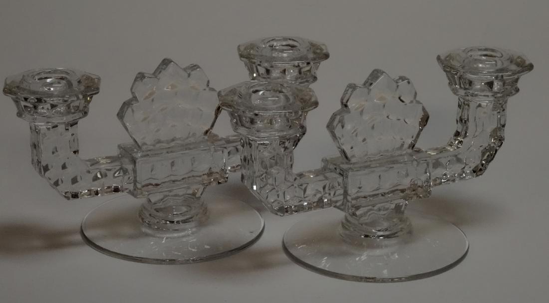 Fostoria American Pattern Glass Candleholders (1 of 6)