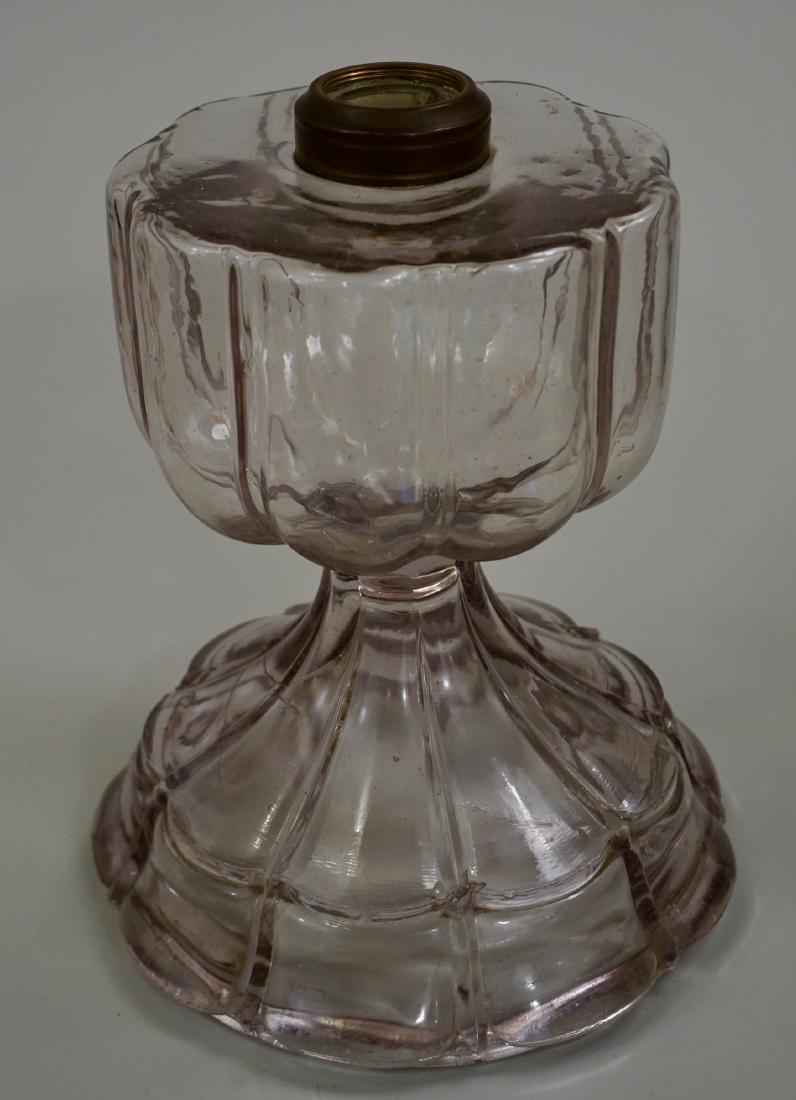 EAPG Oil Lamp Clear Glass Antique Victorian Kerosene (1 of 7)