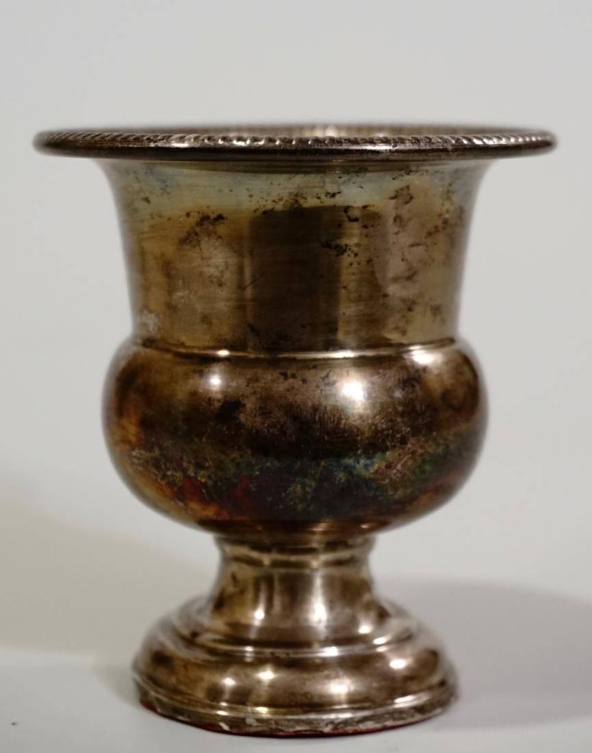 Vintage Sterling Silver Vase Urn: Vintage Sterling Silver Vase Urn Approximately 3 1/8 x 2 13/16 inches in diameter; gross weight 71 grams.