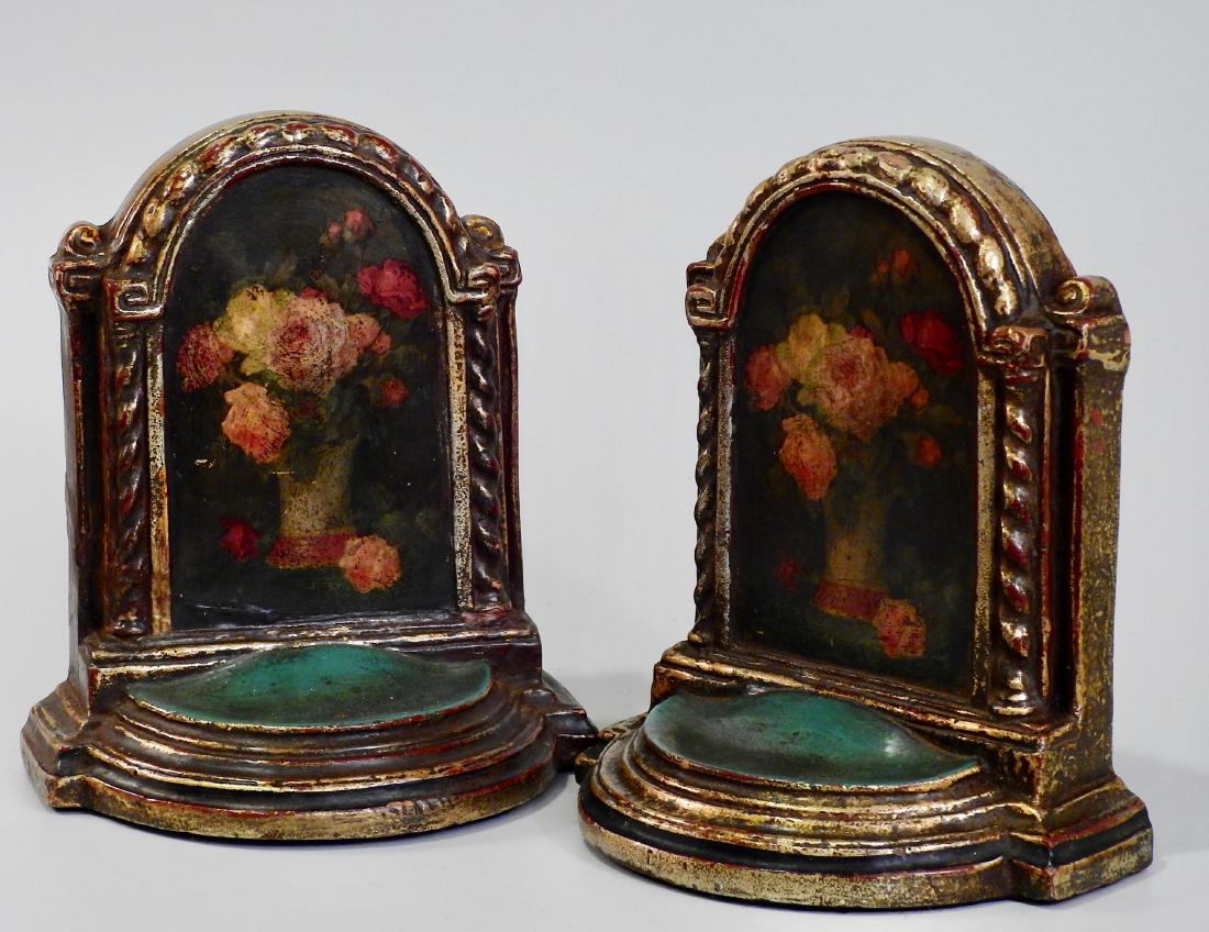 Vintage Florentine Style Decoupage Bookends Pair Book (1 of 5)