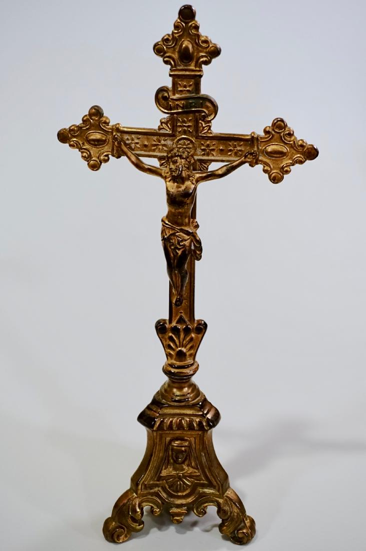 Antique Altar Crucifix Jesus Christ Standing Cross: Antique Altar Crucifix Jesus Christ Standing Cross Approximately 11 3/4 inches tall.