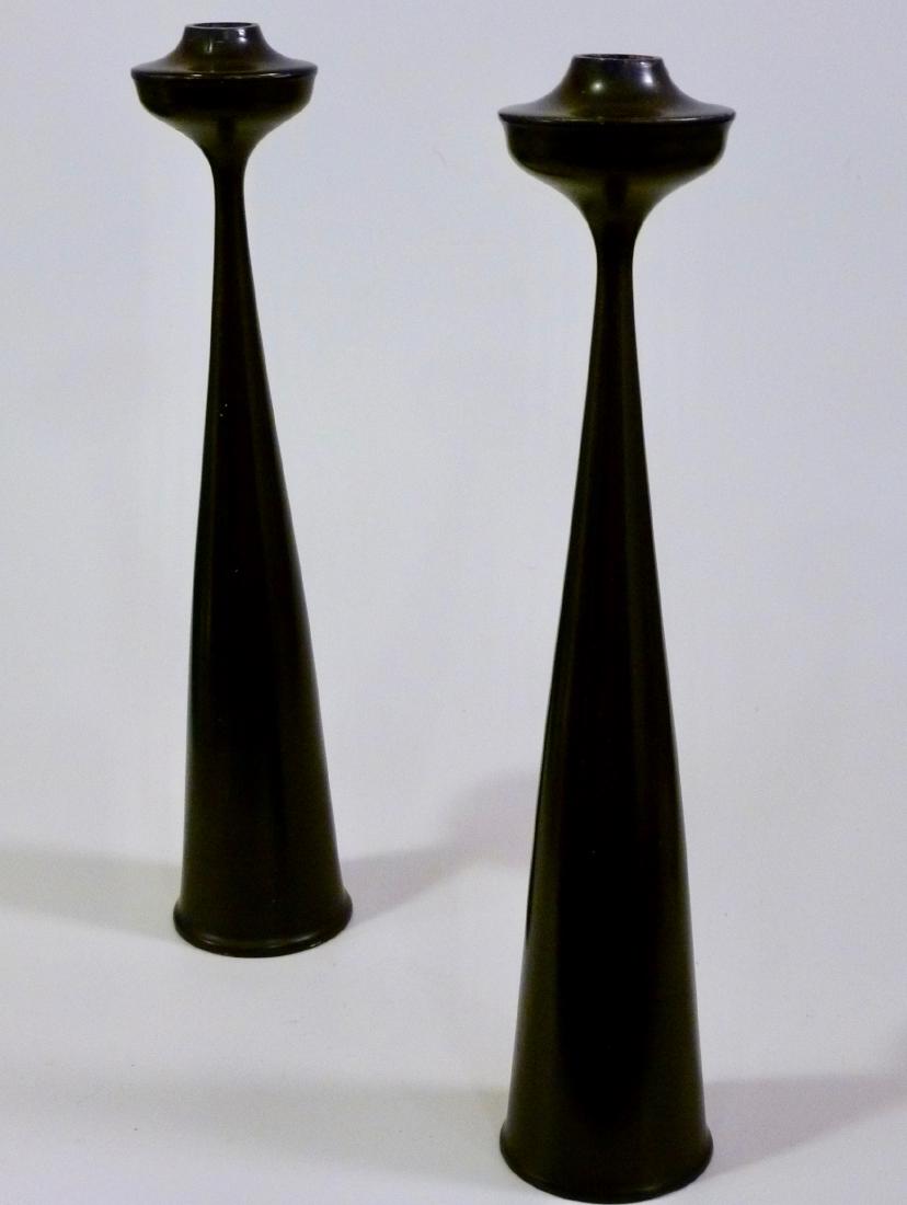 Mid Century Modern Turned Candlestick Candle Holders (1 of 6)
