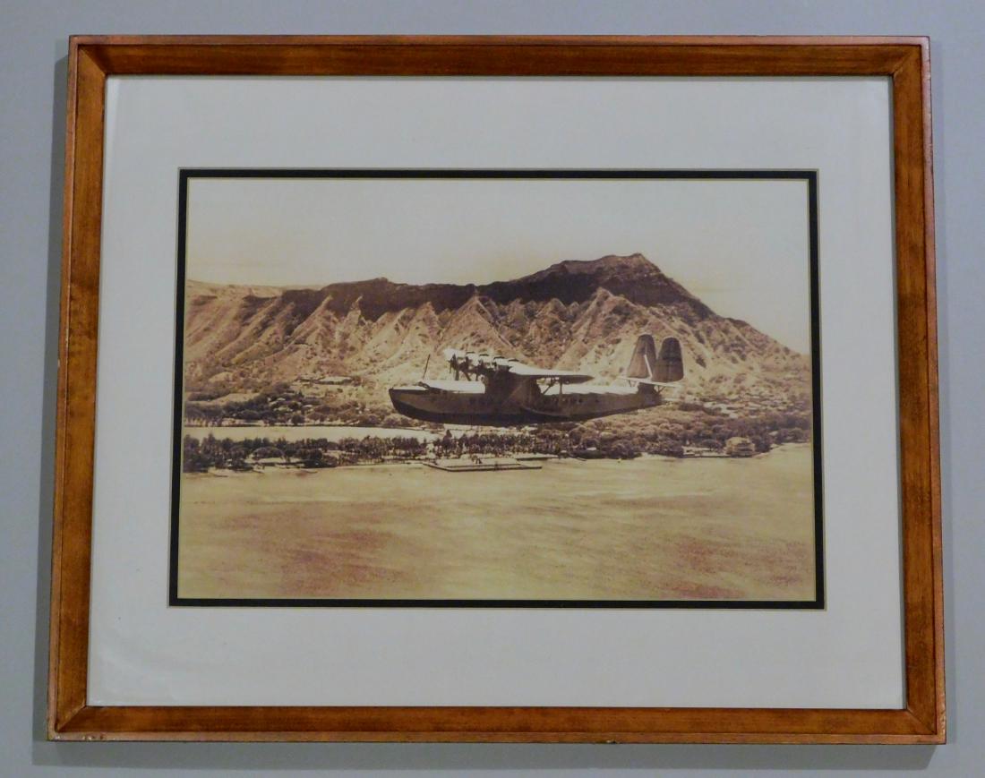 Boeing 314 Clipper Airborne Plane Large Sepia Print (1 of 4)