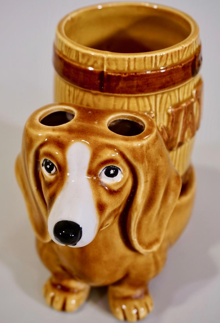 Vintage Dachshund Figurine Vanity Dog Water Glass Stand (1 of 8)