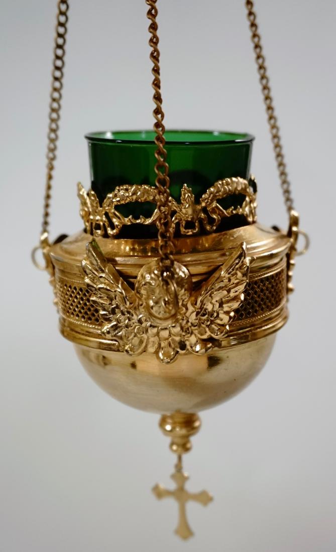 Icon Sanctuary Oil Lamp Russian Orthodox Cherub Lampada (1 of 5)