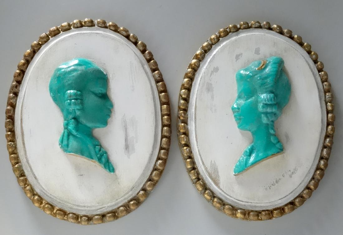 Vintage Mid Century Restroom Plaque Boy Girl Sign Kitsc (1 of 6)