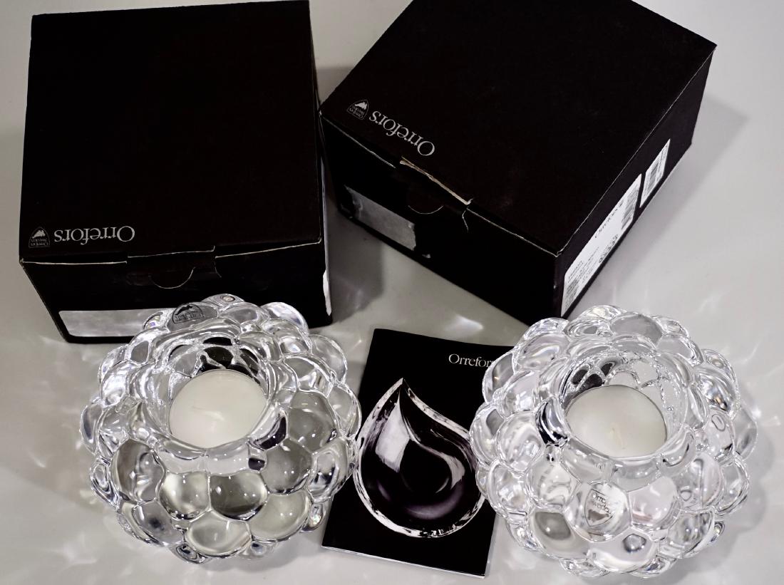 Orrefors Irish Crystal Raspberry Lantern Candle Holder (1 of 8)