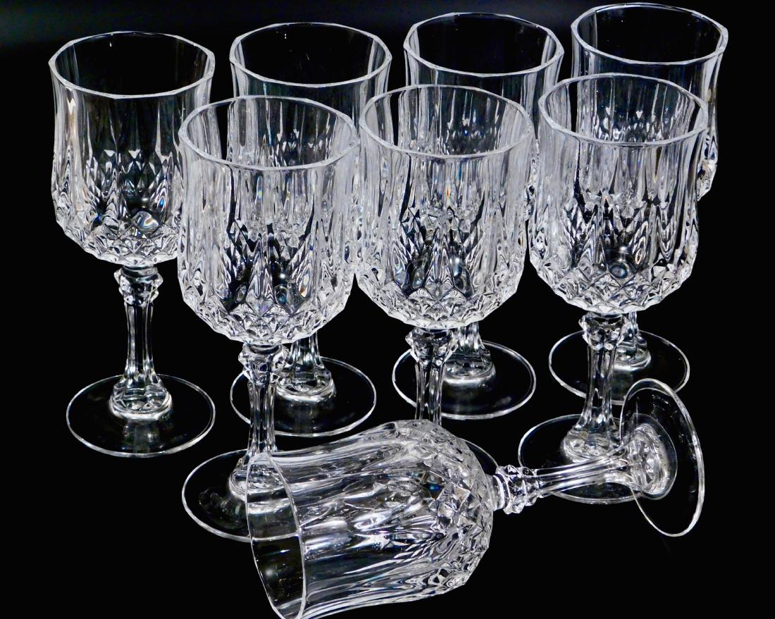 German Crystal Stemware Lot of 8 Glass Goblets