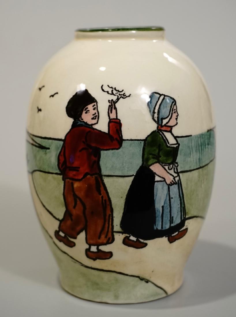 Antique Haag Pottery Austria Dutch Windmill Smoking (1 of 7)