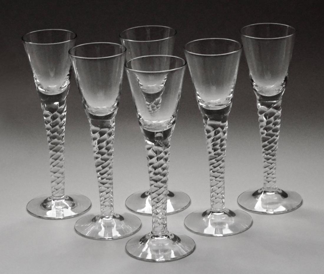 Twisted Stem Cordials Lot of 6 Clear Glasses (1 of 8)