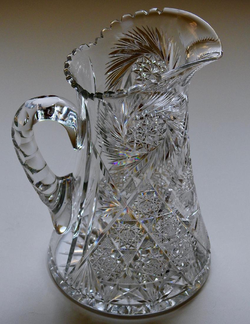 Antique American Brilliant Cut Glass Large Sparkly Lead