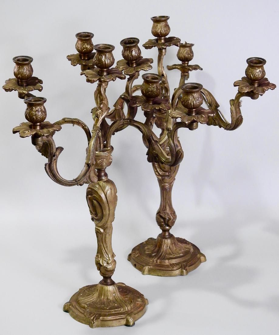 Antique French Louis XV Style Bronze Candelabra Set of (1 of 6)