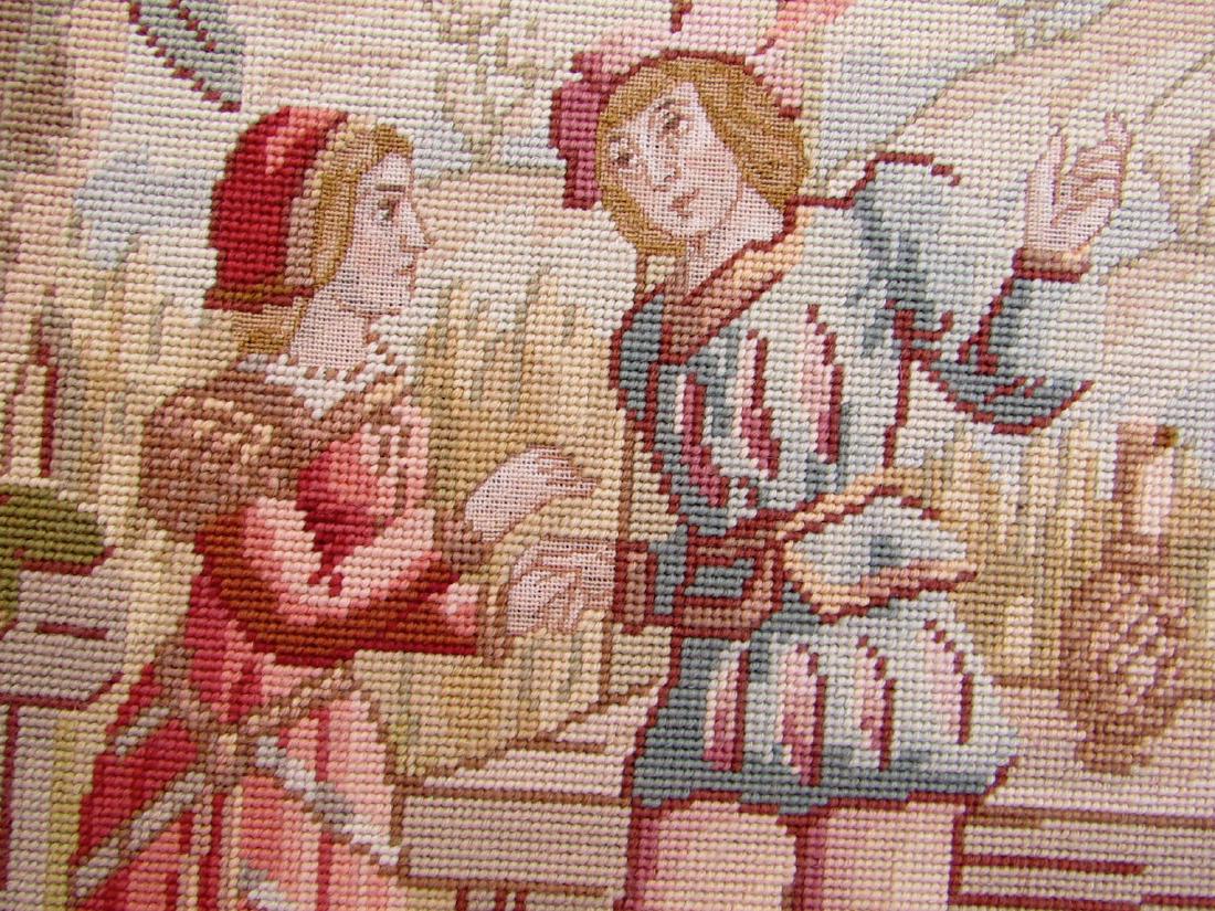 Antique Renaissance Revival Needlepoint Wool Tapestry (1 of 7)