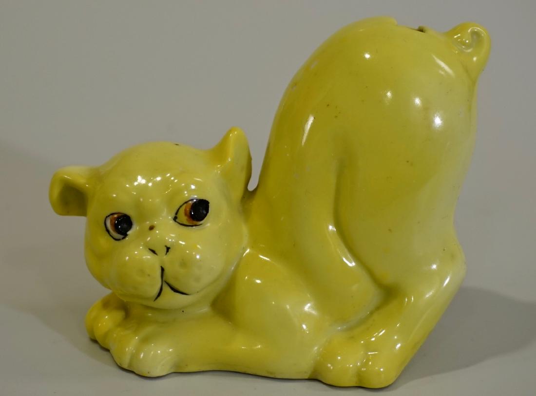 Yellow Dog Toothbrush Holder Circa 1930 Japan Ceramic (1 of 5)