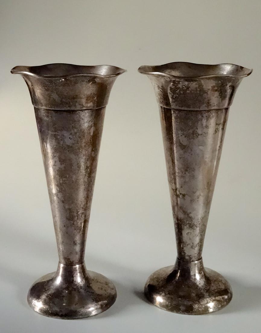 Antique American Silver Electro Plated Trumpet Vase (1 of 8)