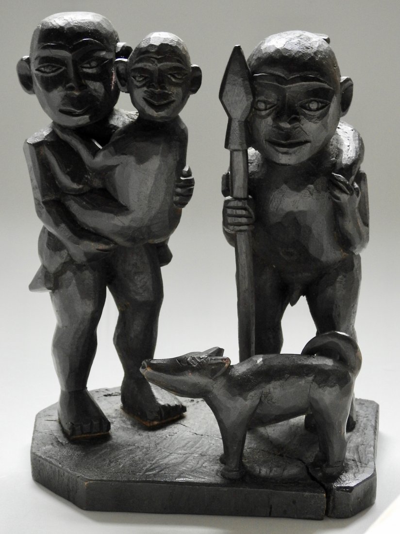 Vintage Carved Wood African Figural Group (1 of 6)